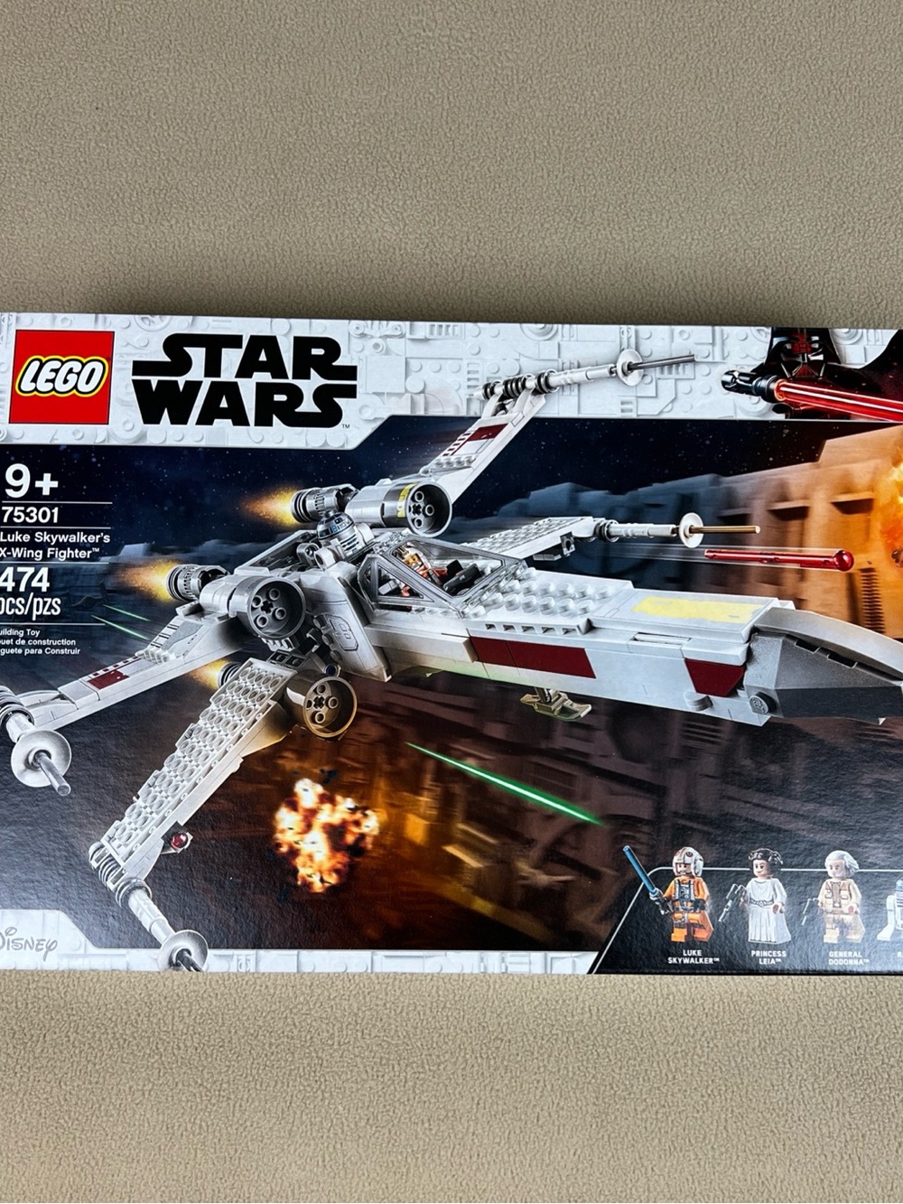 Lego Star Wars Luke Skywalker's X-Wing Fighter, Leia, R2, 474pcs. 75301, RETIRED